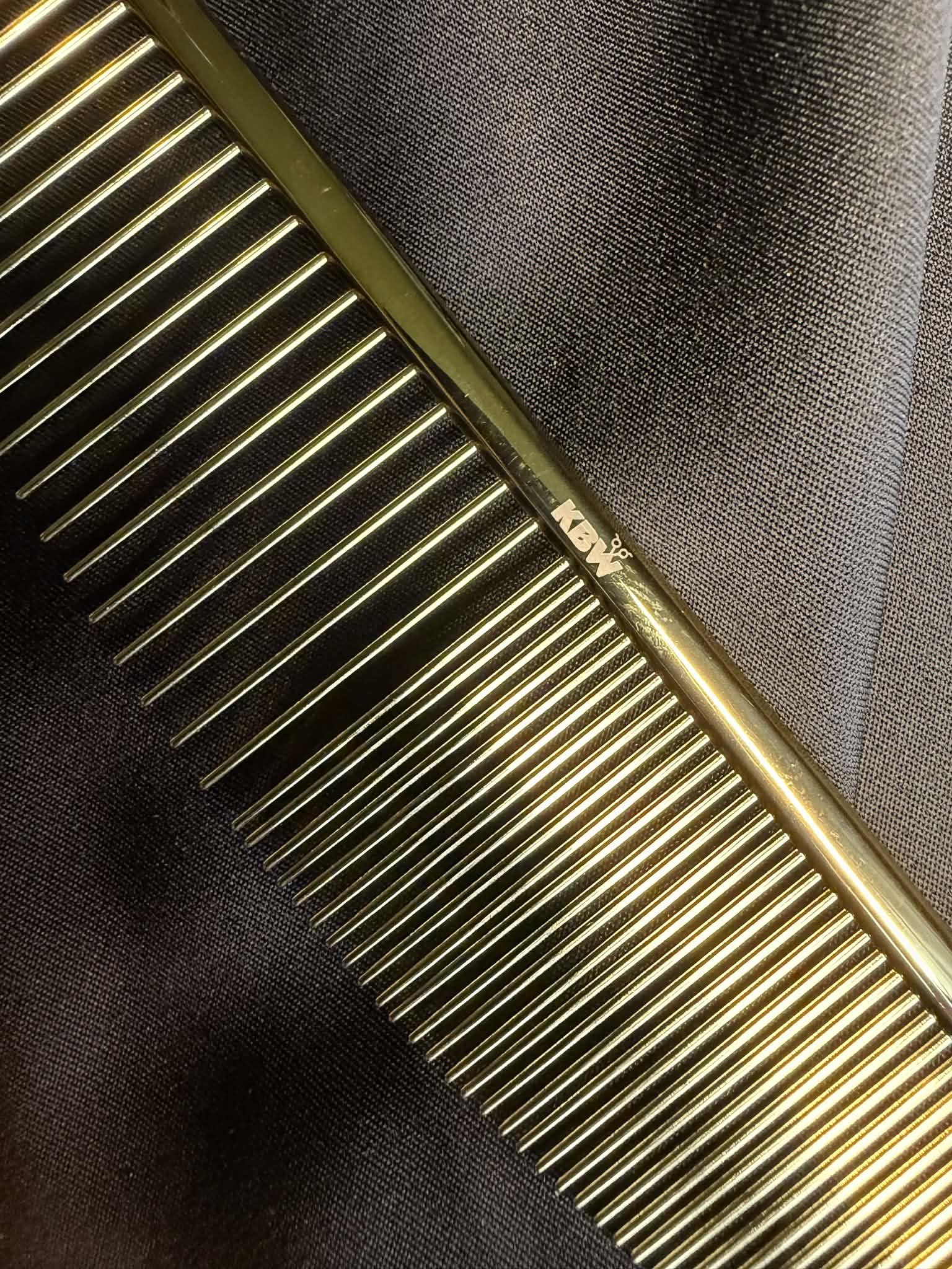 'KBW' Gold Mini Crescent Comb