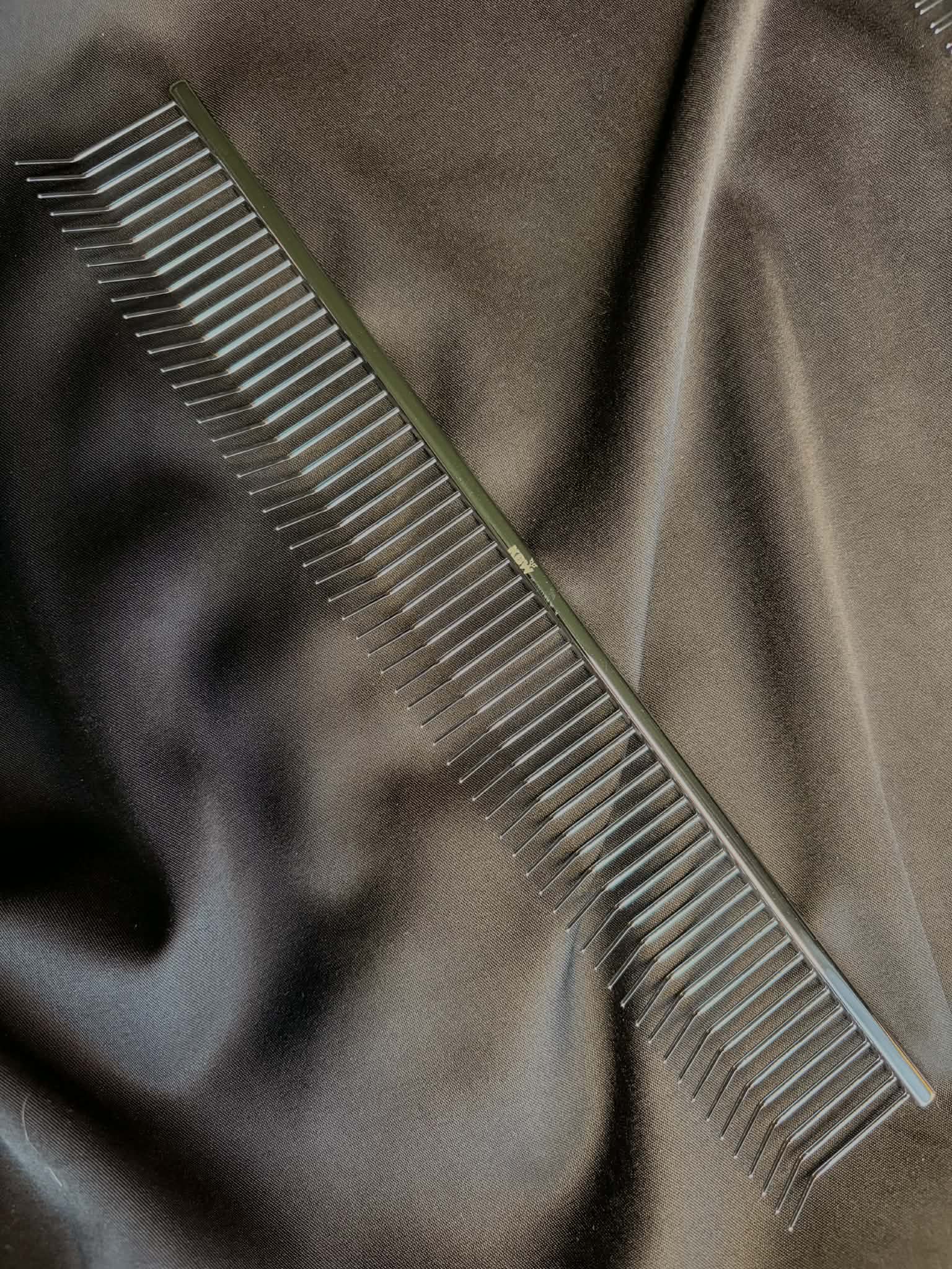 'KBW' Fluffing Comb (Wide) Gold & Sliver