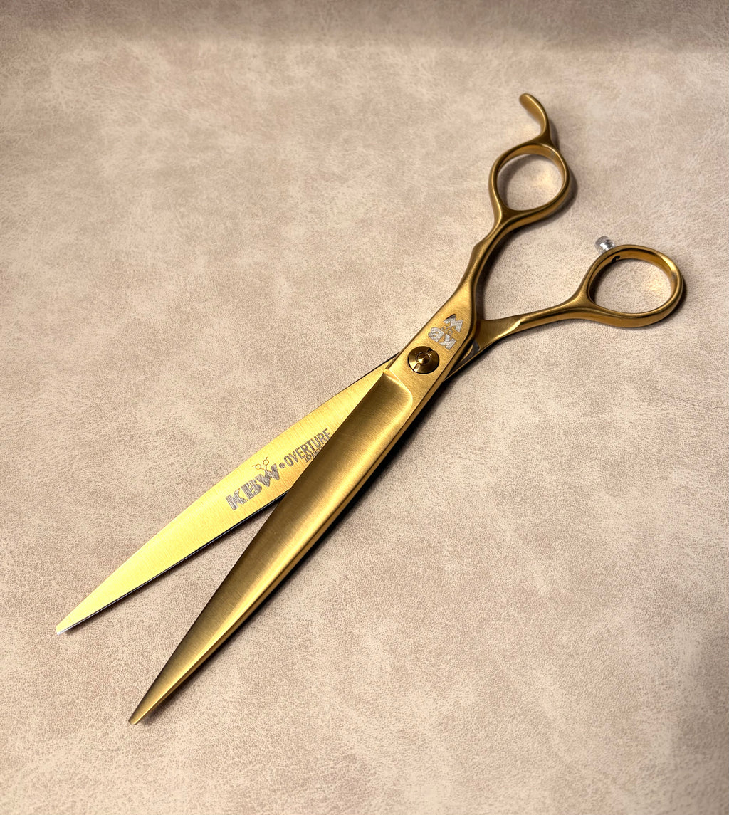 ‘KBW’ ‘Overture’ 7.5 Versatile Straight | Micro- Serrated | 440c (Gold / Right Handed)