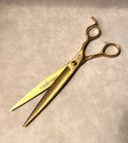‘KBW’ ‘Overture’ 7.5 Versatile Straight | Micro- Serrated | 440c (Gold / Right Handed)