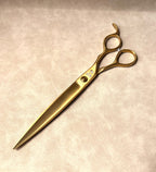 ‘KBW’ ‘Overture’ 7.5 Versatile Straight | Micro- Serrated | 440c (Gold / Right Handed)