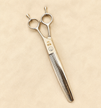 ‘KBW’ Reverso’ Flip - Curved Fluffing scissor— 7” (Right Handed)