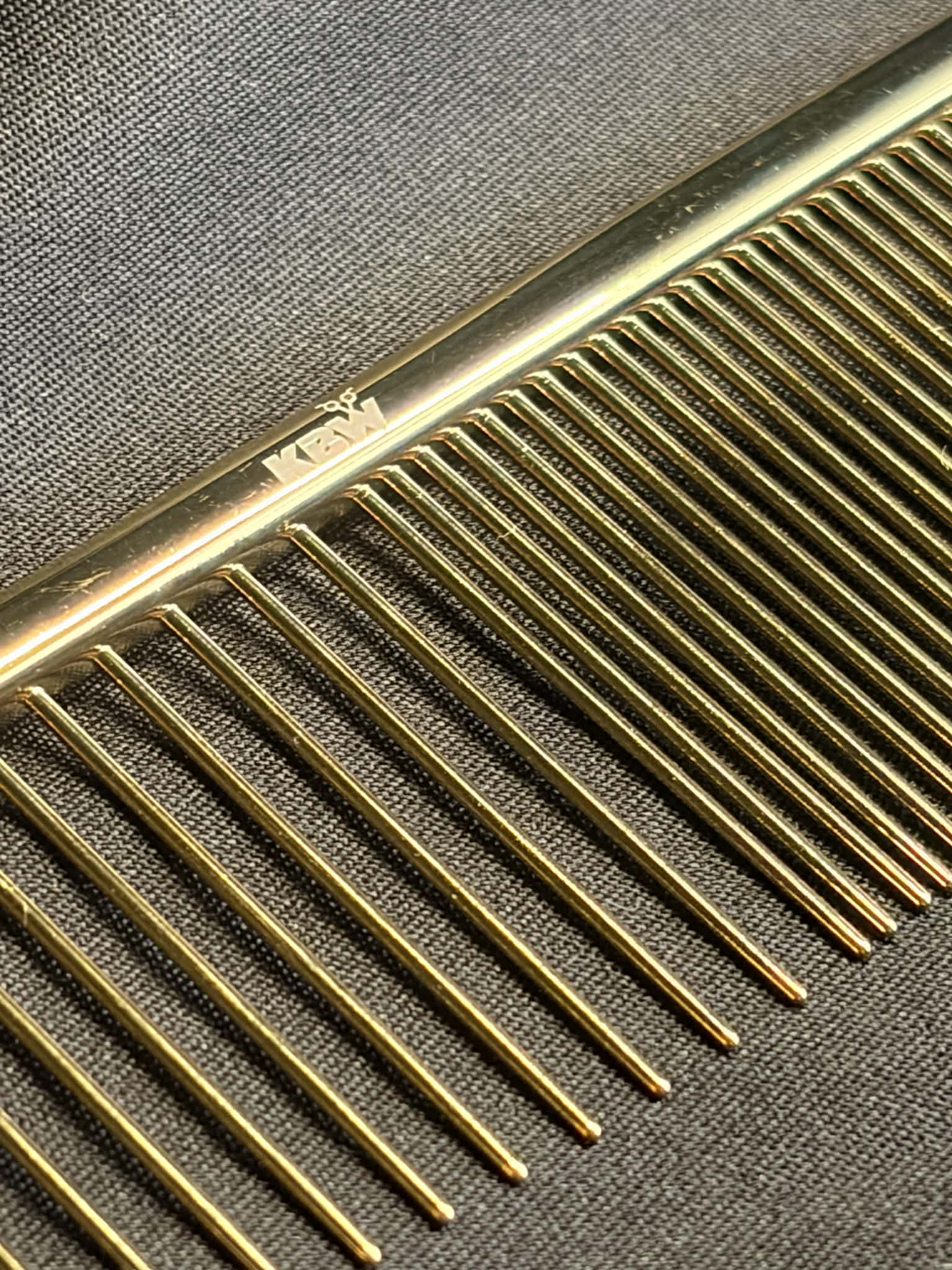 'KBW' Gold Mini Crescent Comb